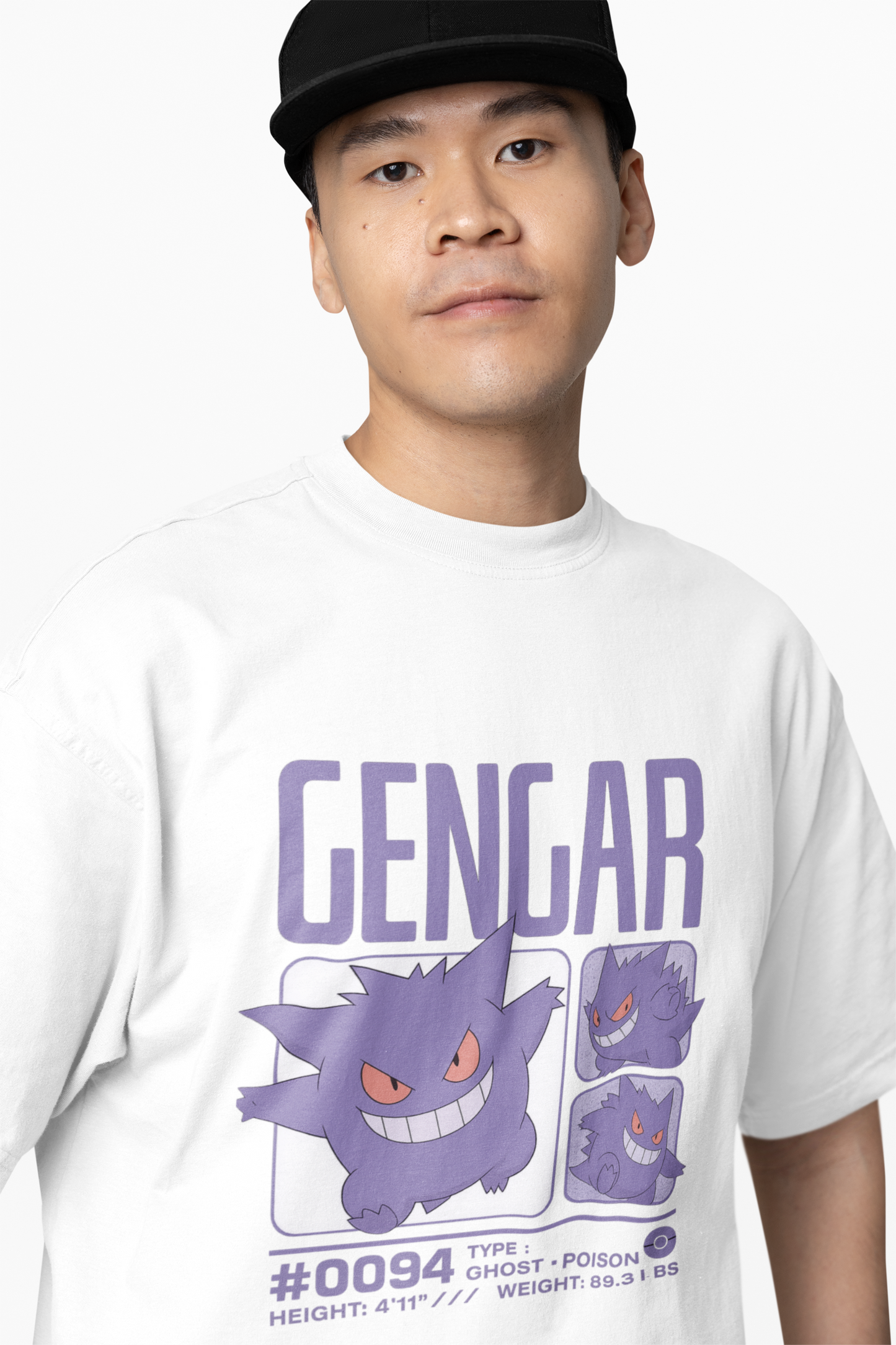 Gengar 94 Oversized T-Shirts Ghost Pokemon Streetwear Style