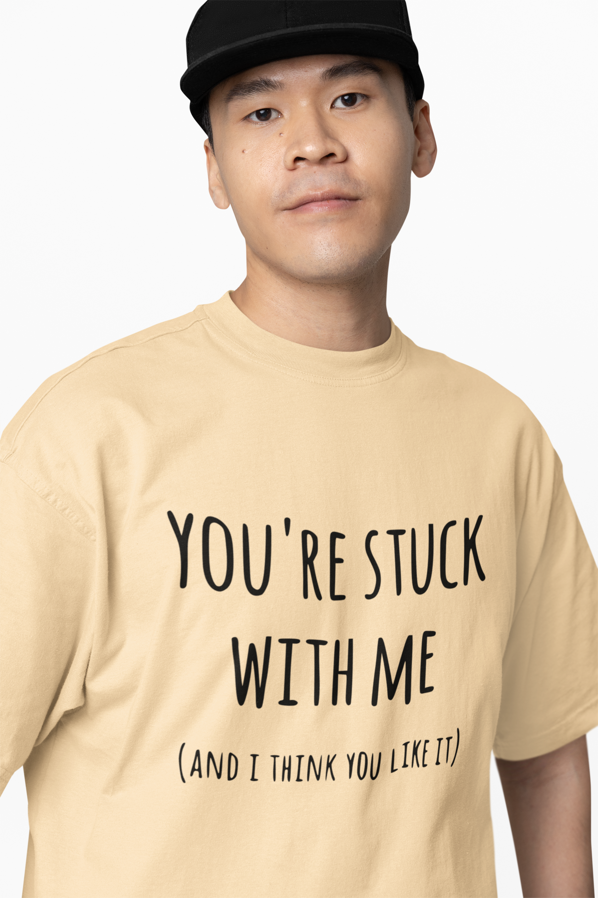Boyfriend Line Graphic Oversized T-Shirt