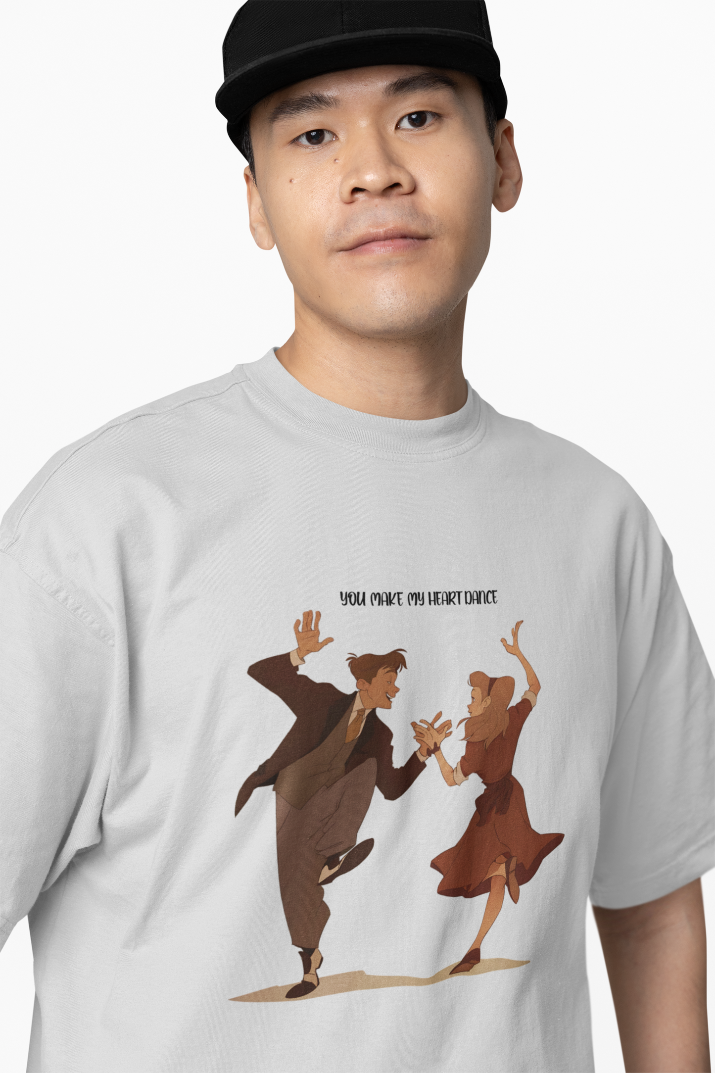 Dancing Couple Oversized T-Shirts Express Love & Every Move