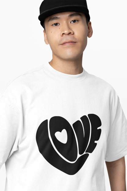 Power Of Love Oversized T-Shirt for Romantic Streetwear Style