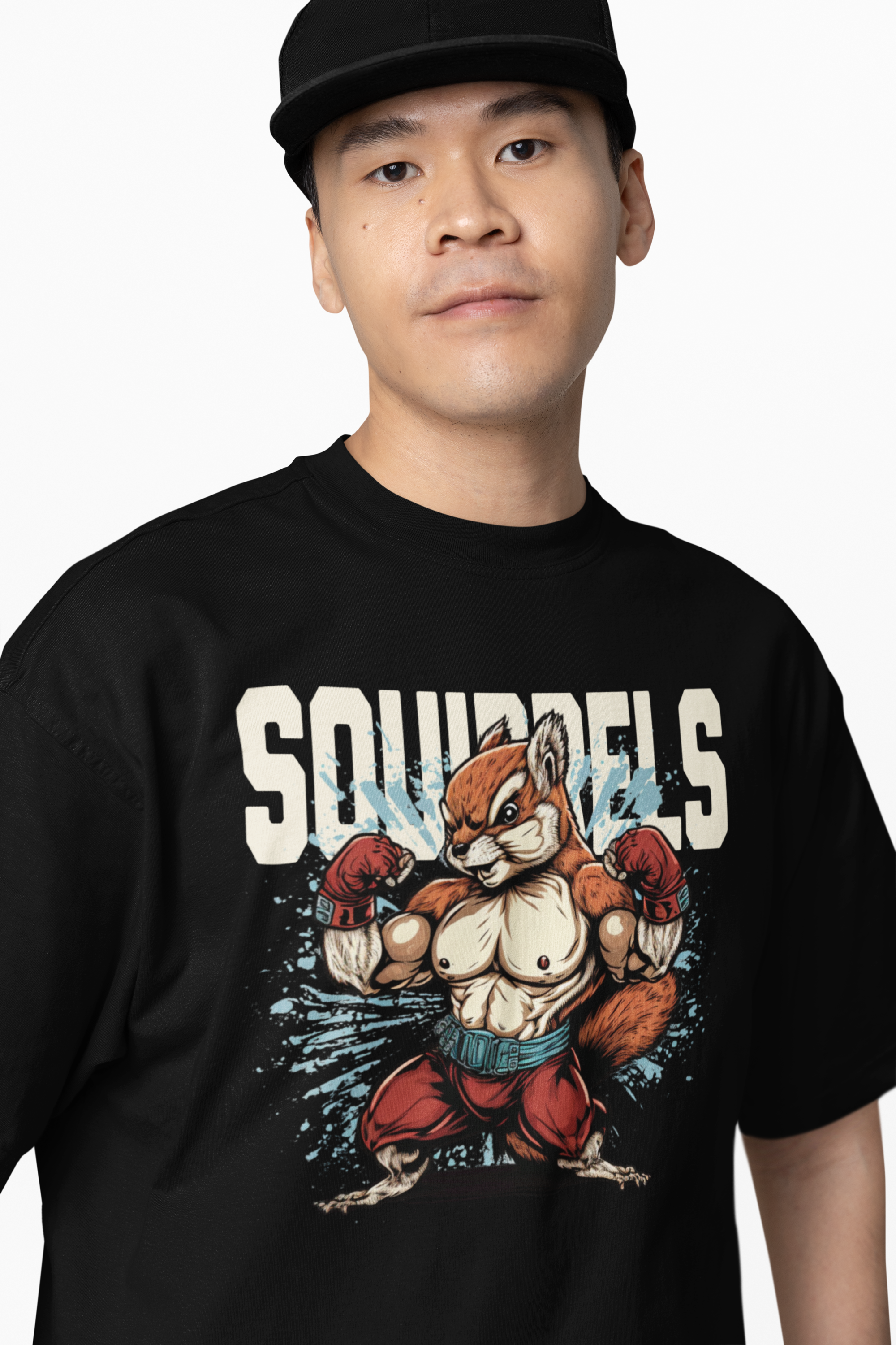 Squirrel Boxer Oversized T-Shirts