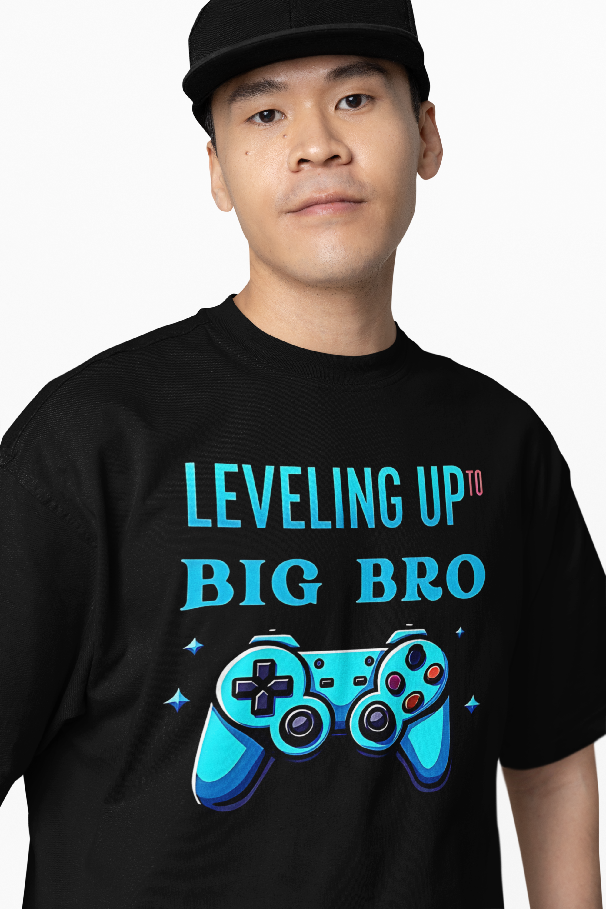 Leveling Up Big Bro Oversized T-Shirts
