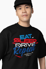 Eat Sleep Drive Oversized T-Shirts