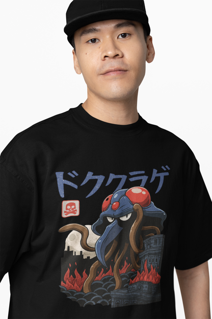 Tentacruel Oversized T-Shirts Anime Graphic Streetwear Tees