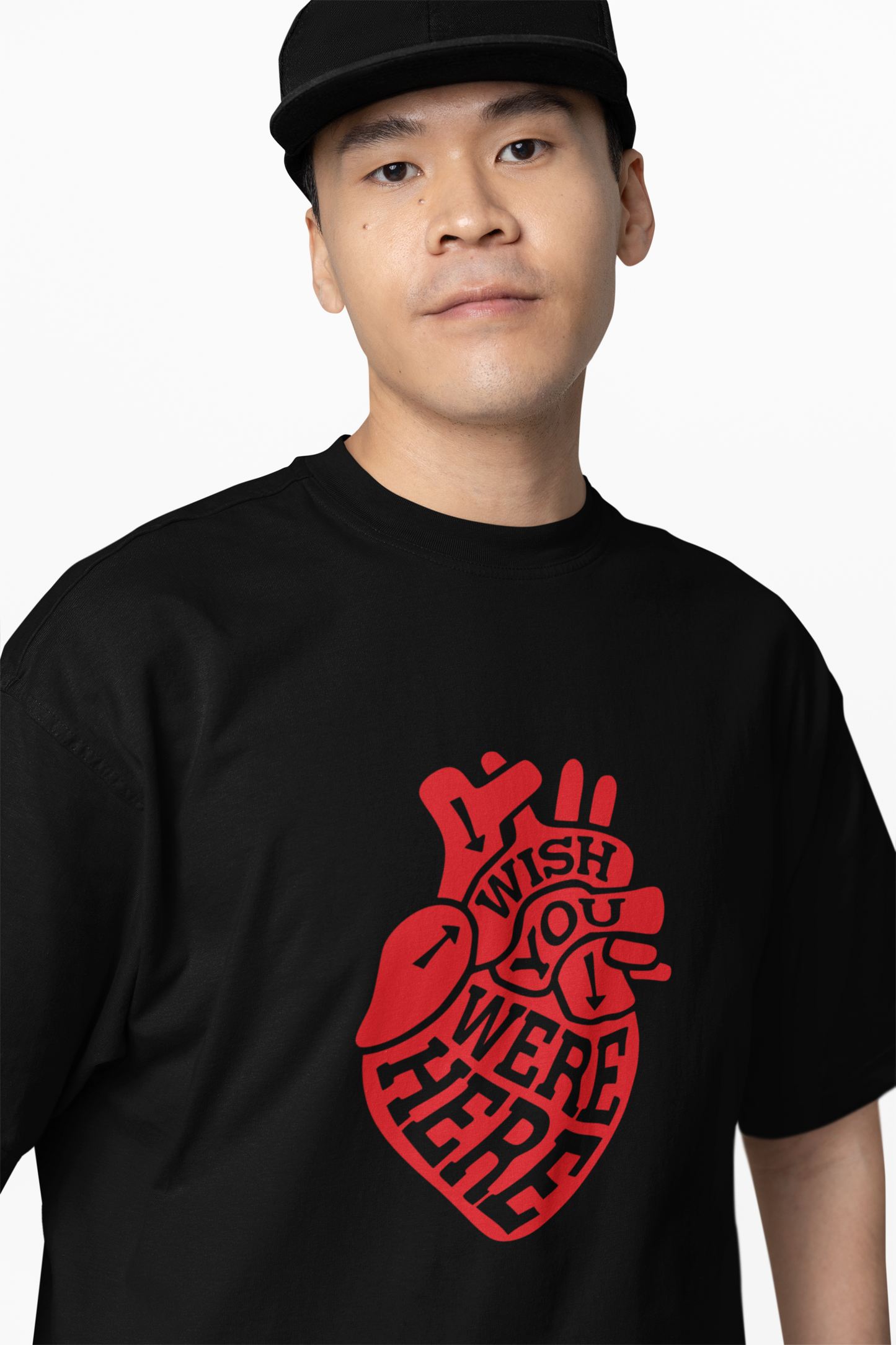 Heart Graphic Oversized T-Shirt Bold Relaxed Streetwear Style