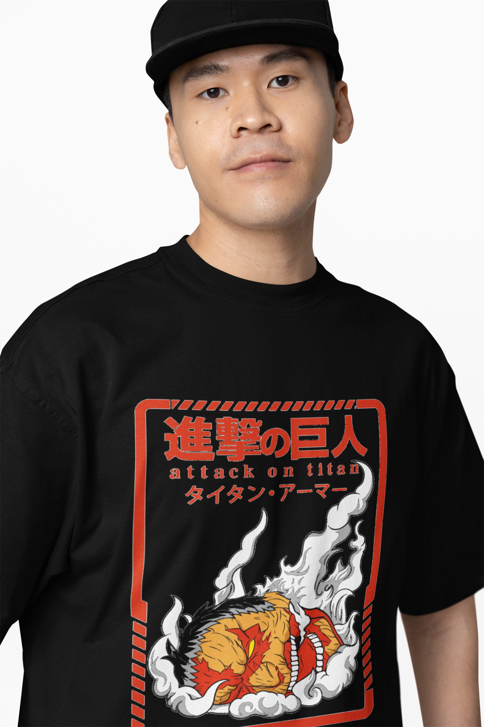 Titan Armor Oversized T-Shirts Bold Streetwear Graphic Tee