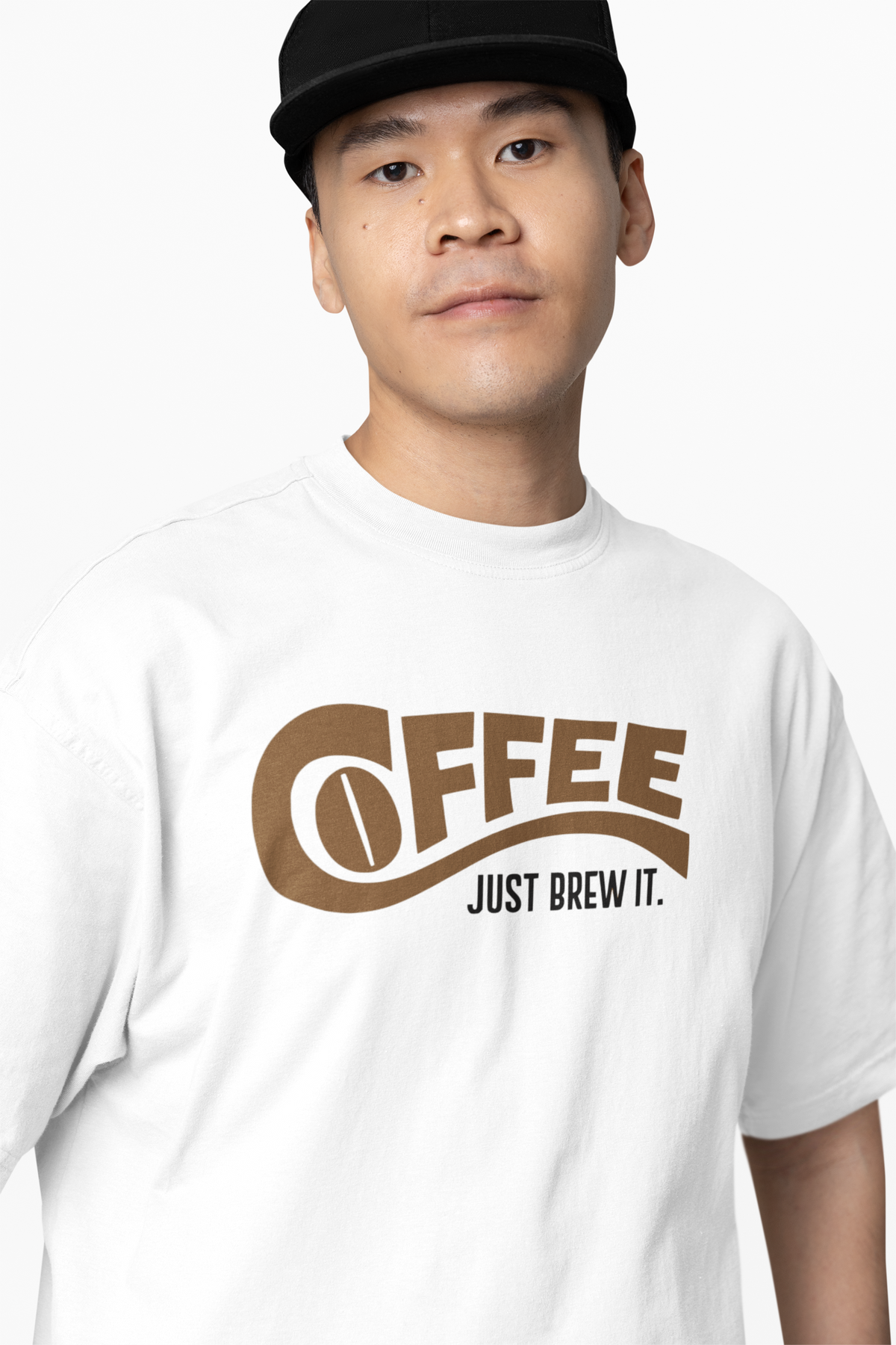 Coffee Just Brew It Oversized T-Shirts