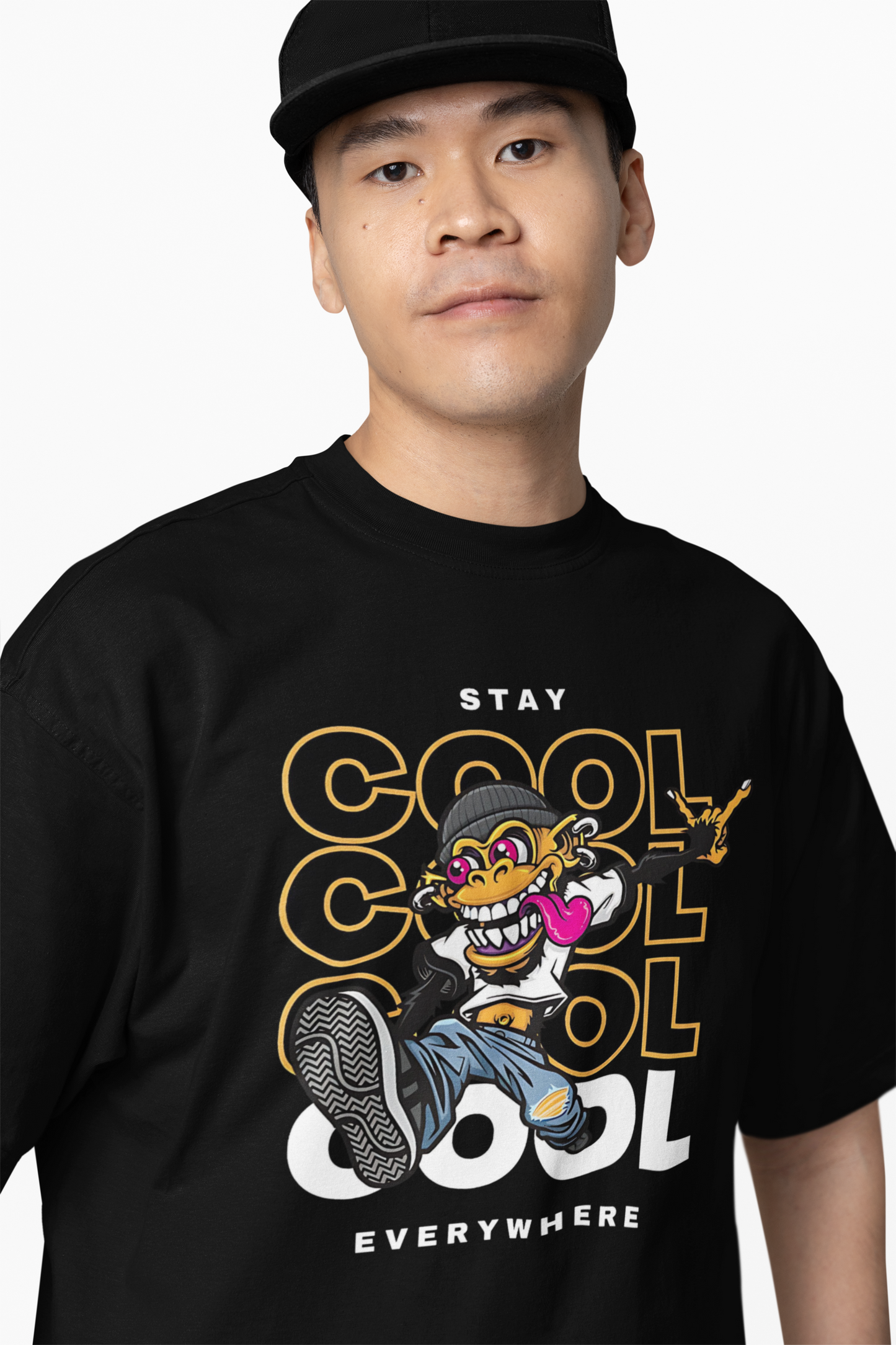 Stay Cool Oversized T-Shirt Trendy Casual Streetwear