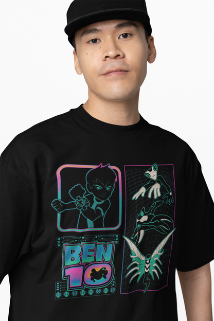 Ben Series Oversized T-Shirts Cool Hero Cartoon Streetwear