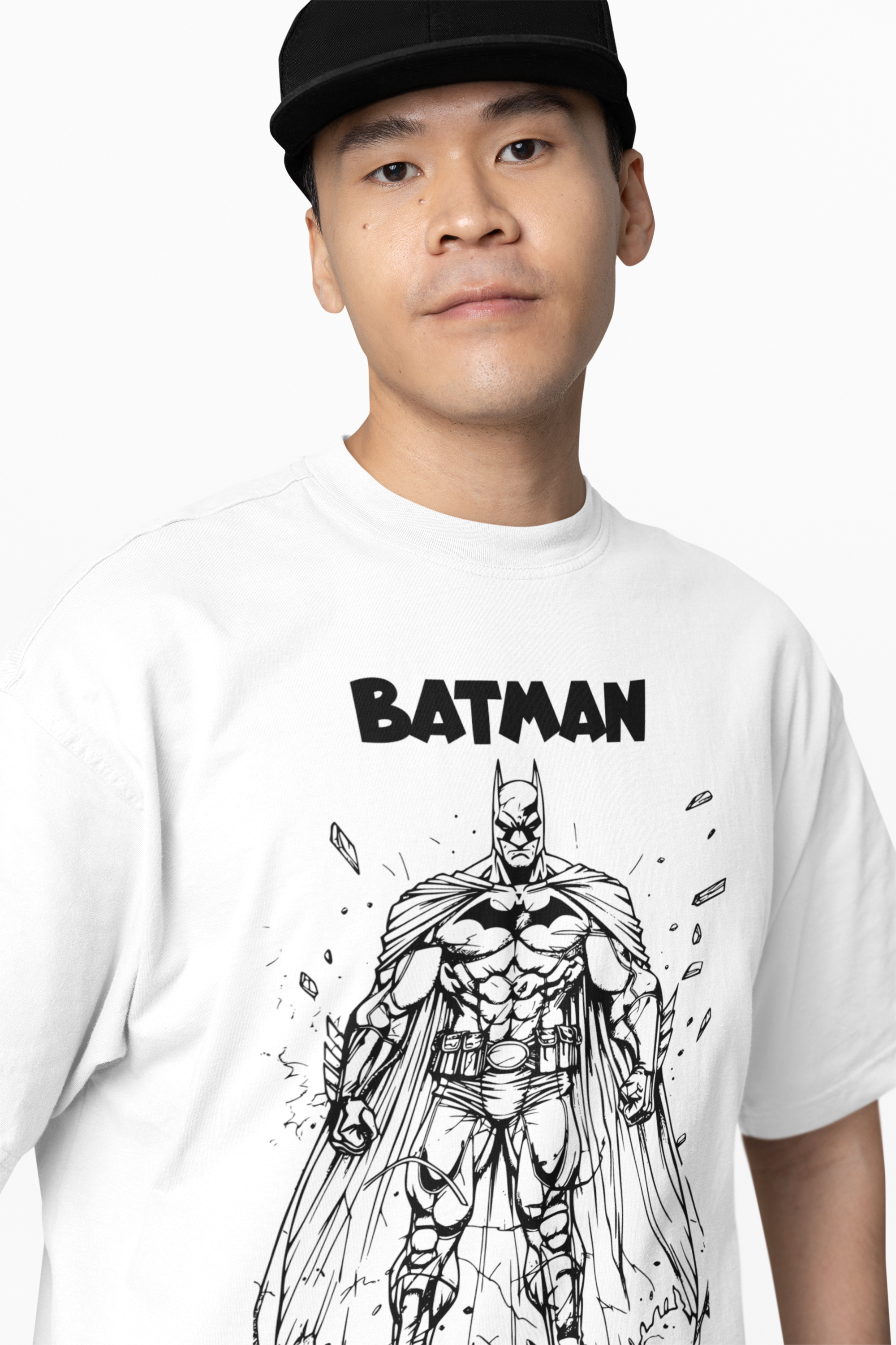 Bat-Man Graphic Oversized T-Shirt