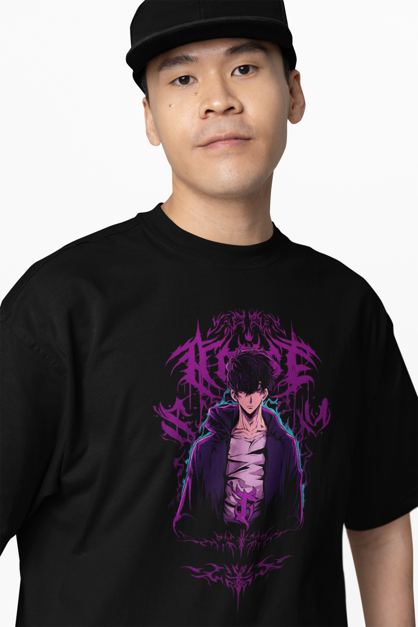 Solo Leveling Hunters Oversize T-Shirt Anime Streetwear Tee