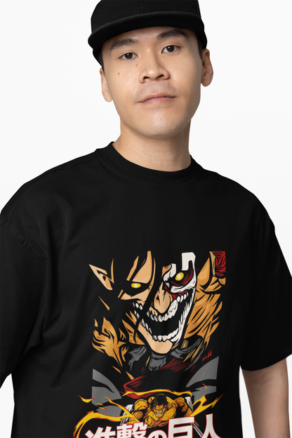 Armor Oversized T-Shirts Bold Attack On Titan Streetwear