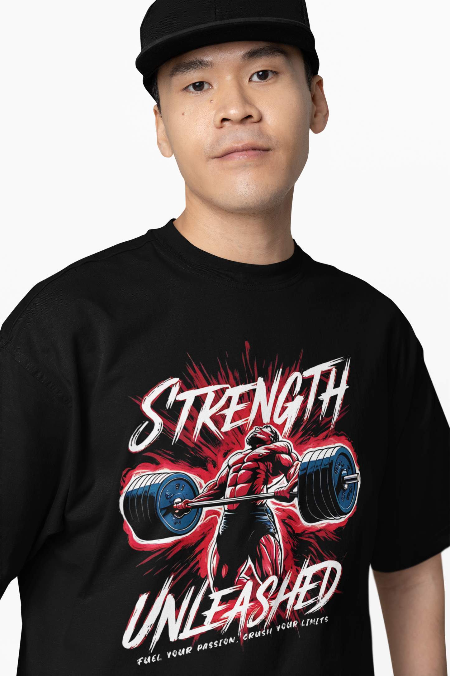 Strength Oversized T-Shirts for Bold Fitness Streetwear Tee