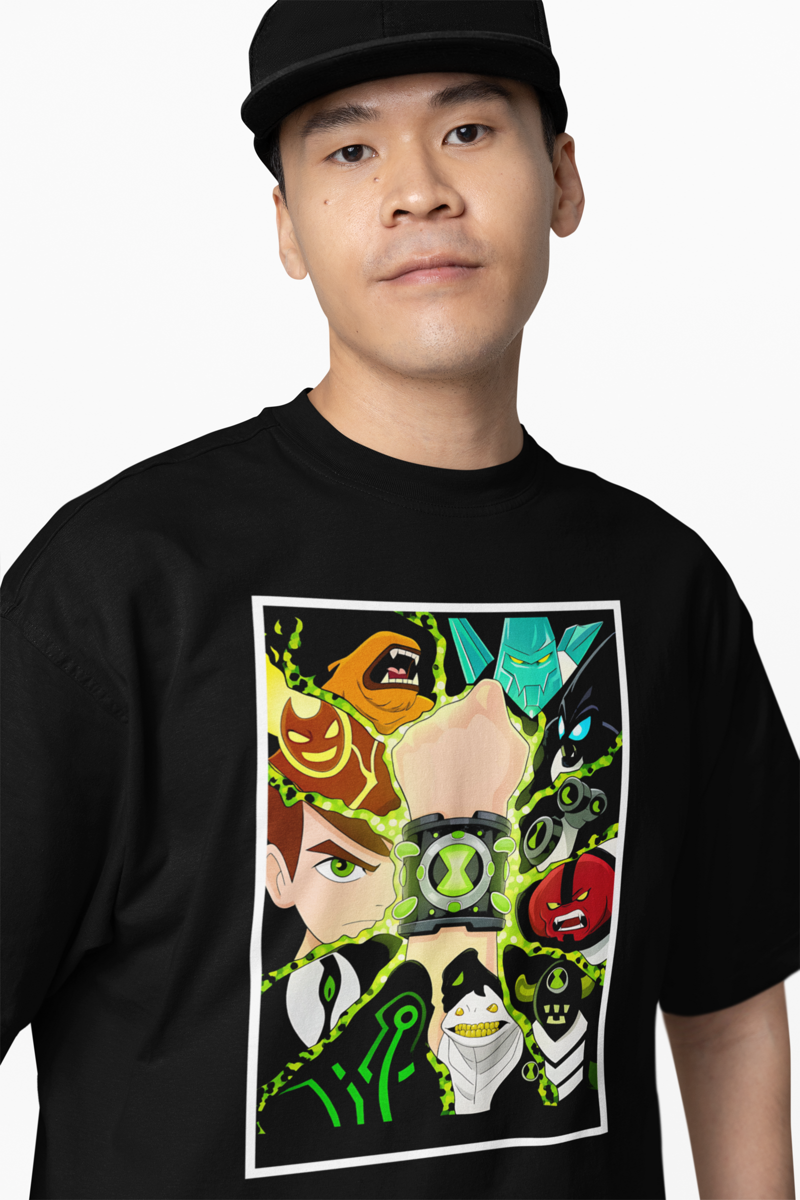 Ben Watch Oversized T-Shirts Cool Hero Cartoon Streetwear