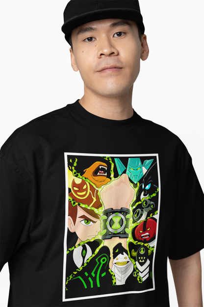 Ben Watch Oversized T-Shirts Cool Hero Cartoon Streetwear