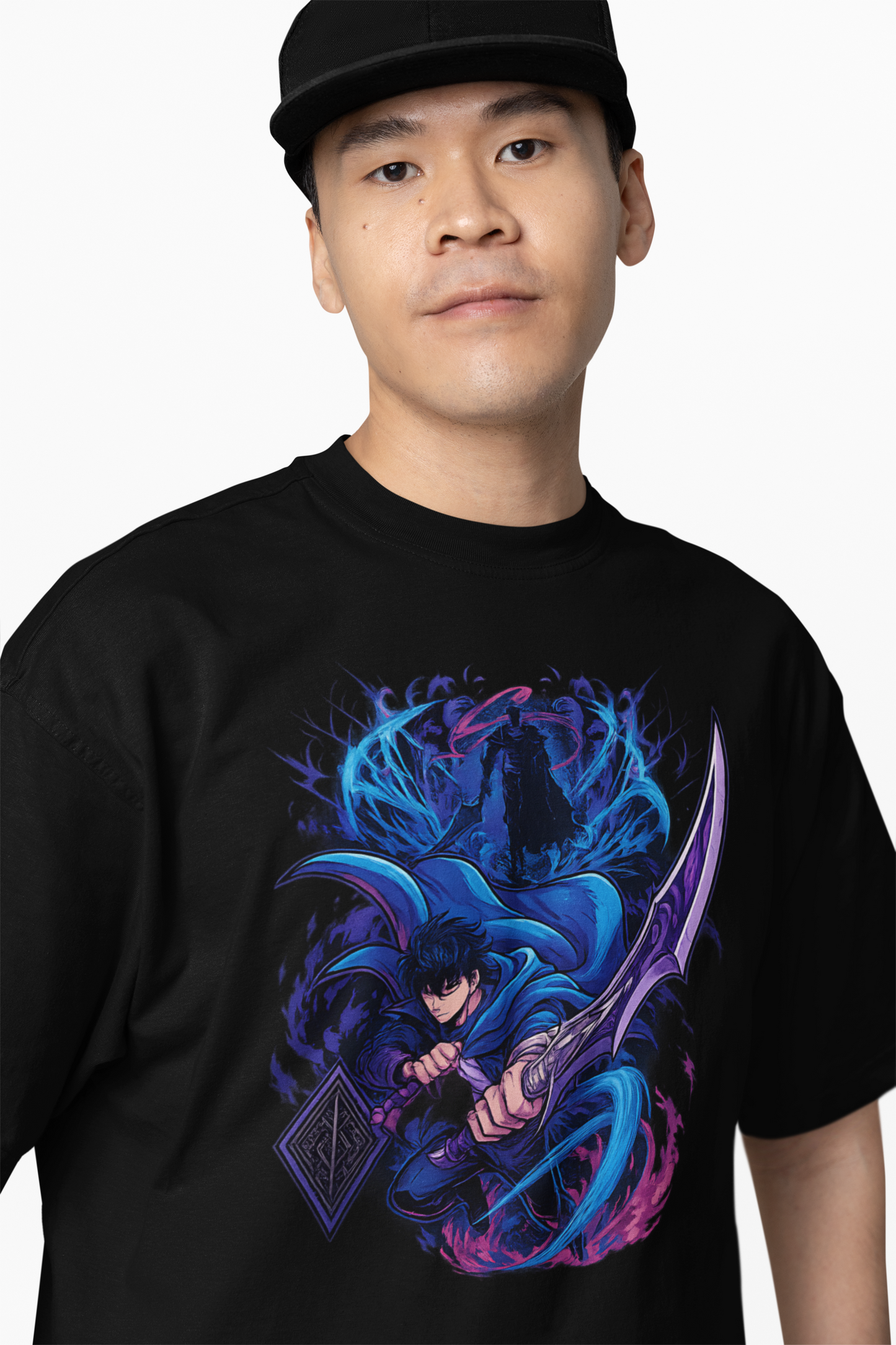 Powerful Shadow Black Oversized T-Shirts for Streetwear Looks