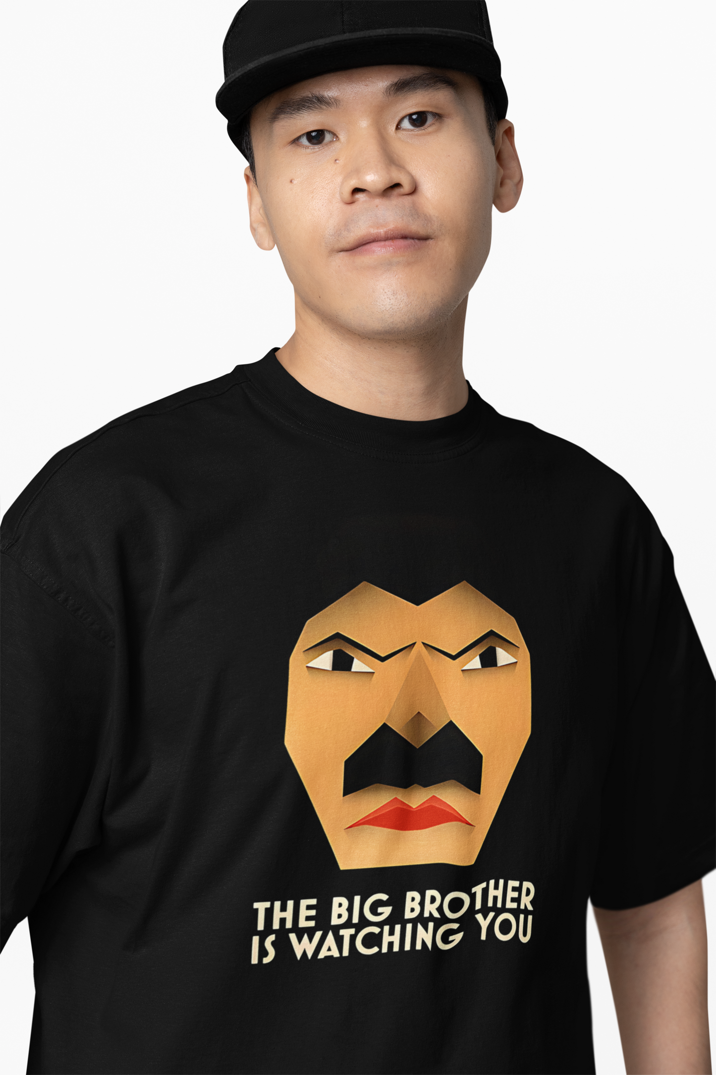 Brother Watching You Oversized T-Shirts Fun Family Streetwear