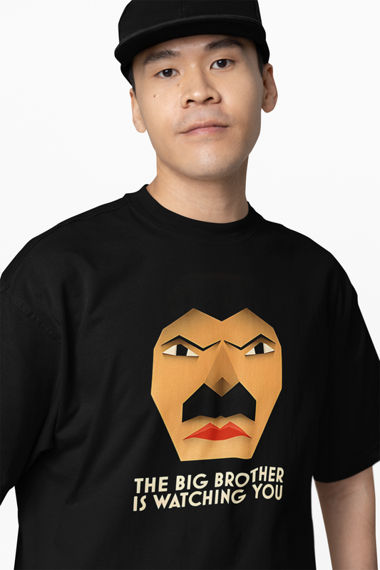 Brother Watching You Oversized T-Shirts Fun Family Streetwear