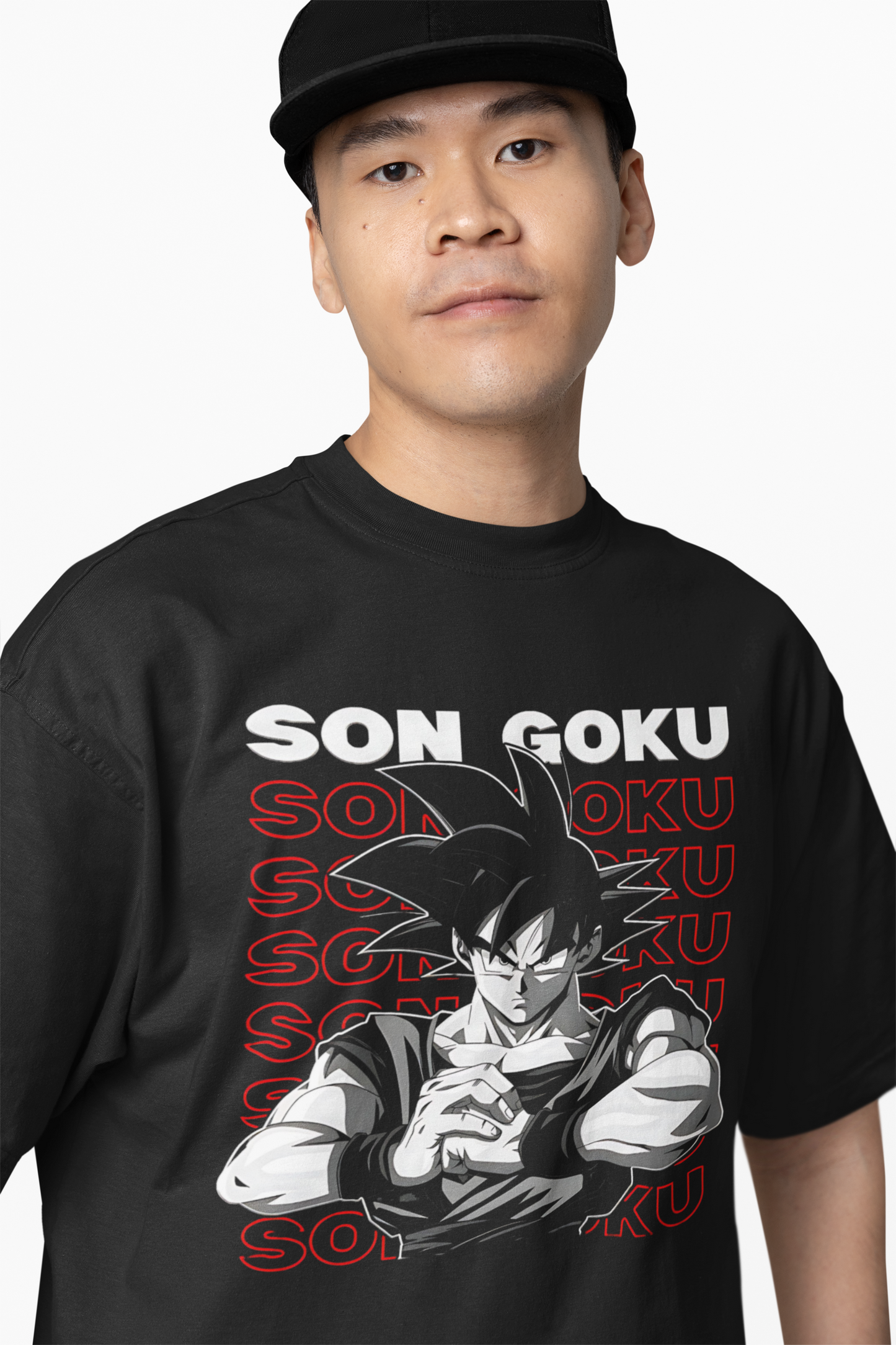 Goku Anime Graphic Oversized T-Shirt Saiyan T-Shirt for Fans