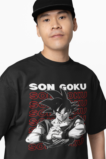 Goku Anime Graphic Oversized T-Shirt Saiyan T-Shirt for Fans