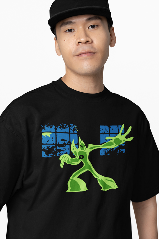 Ben 10 Goop Oversized T-Shirts Cool Alien Cartoon Streetwear