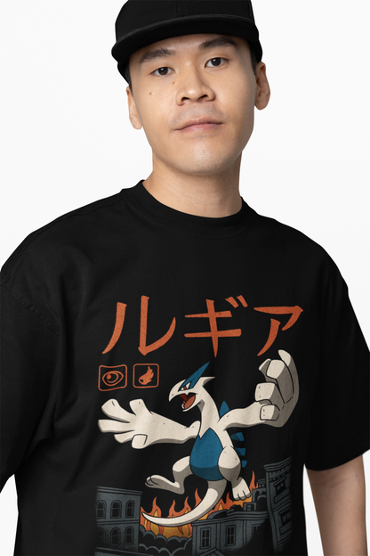 Lugia Oversized T-Shirts Pokémon Streetwear Graphic Style Tee