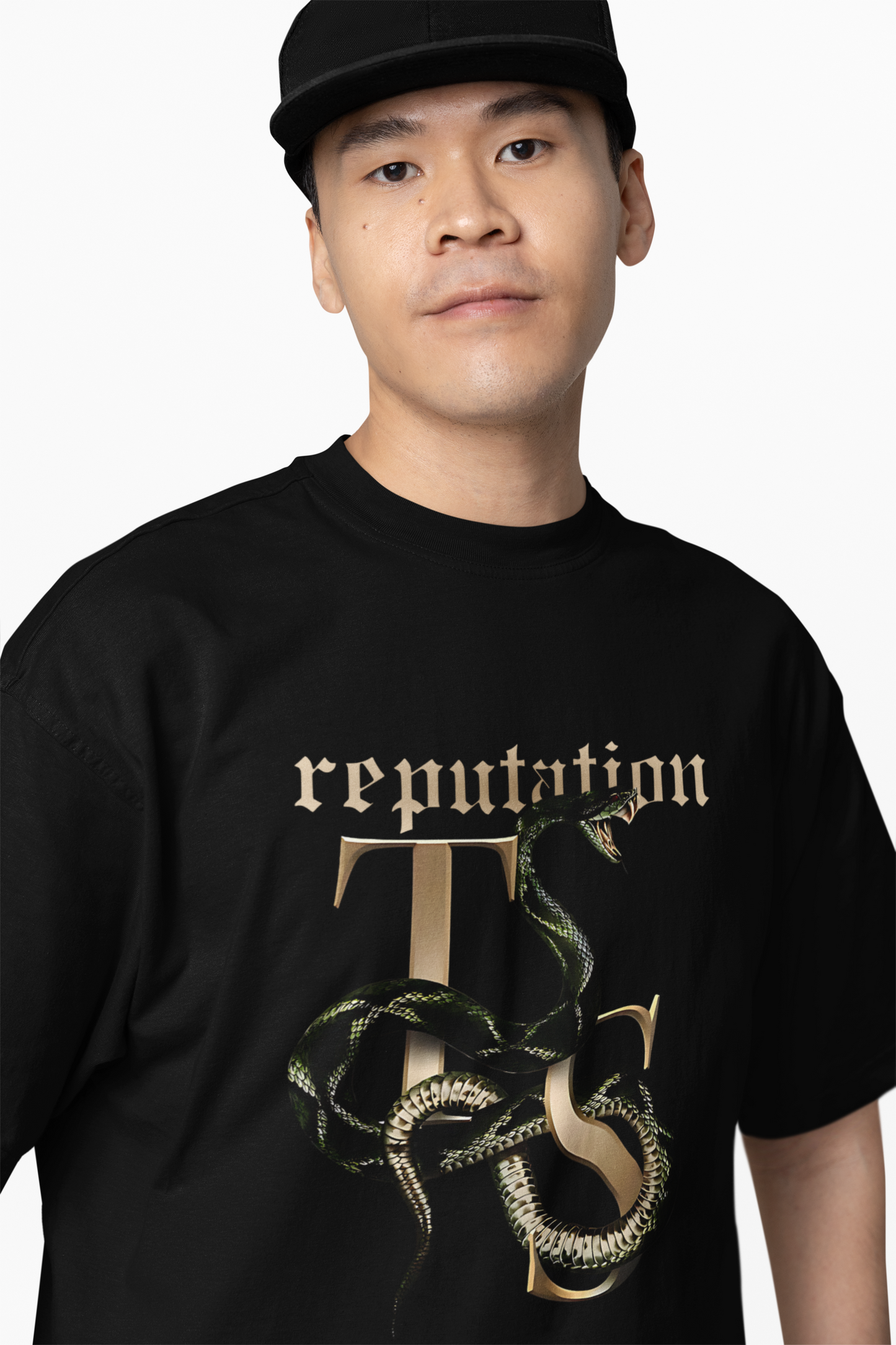 Reputation Snake Graphic Oversized T-Shirt for Streetwear