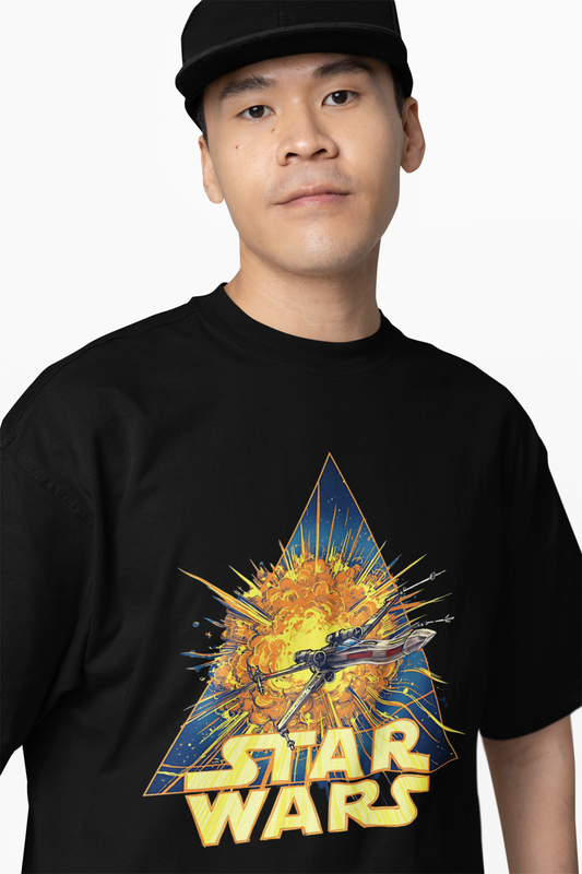 X-Wing Fighter Oversized T-Shirt for Sci-Fi Streetwear Style