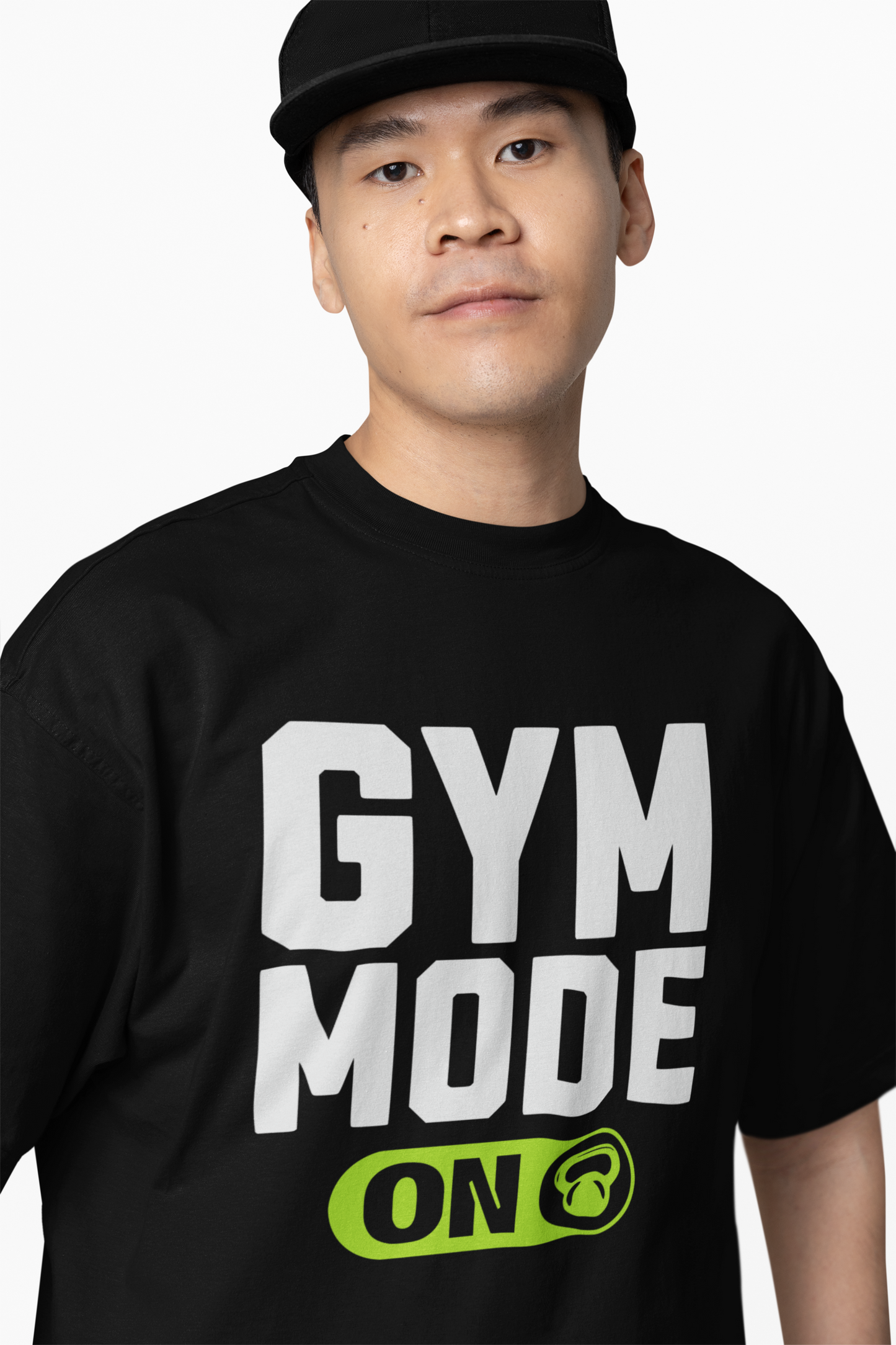 Gym Mode On Oversized T-Shirt Bold Fitness Streetwear