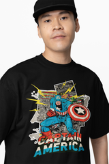 Marvel Comic Captain Oversized T-Shirts