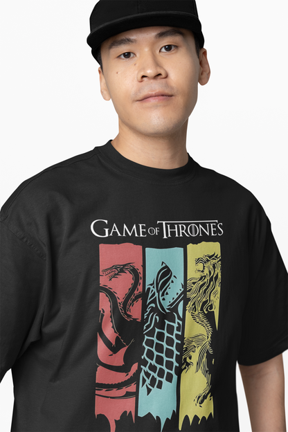 Game of Thrones Animal Graphic oversized T-Shirts