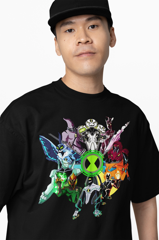 Ben 10 Oversized T-Shirt Stylish Cartoon Streetwear Wear