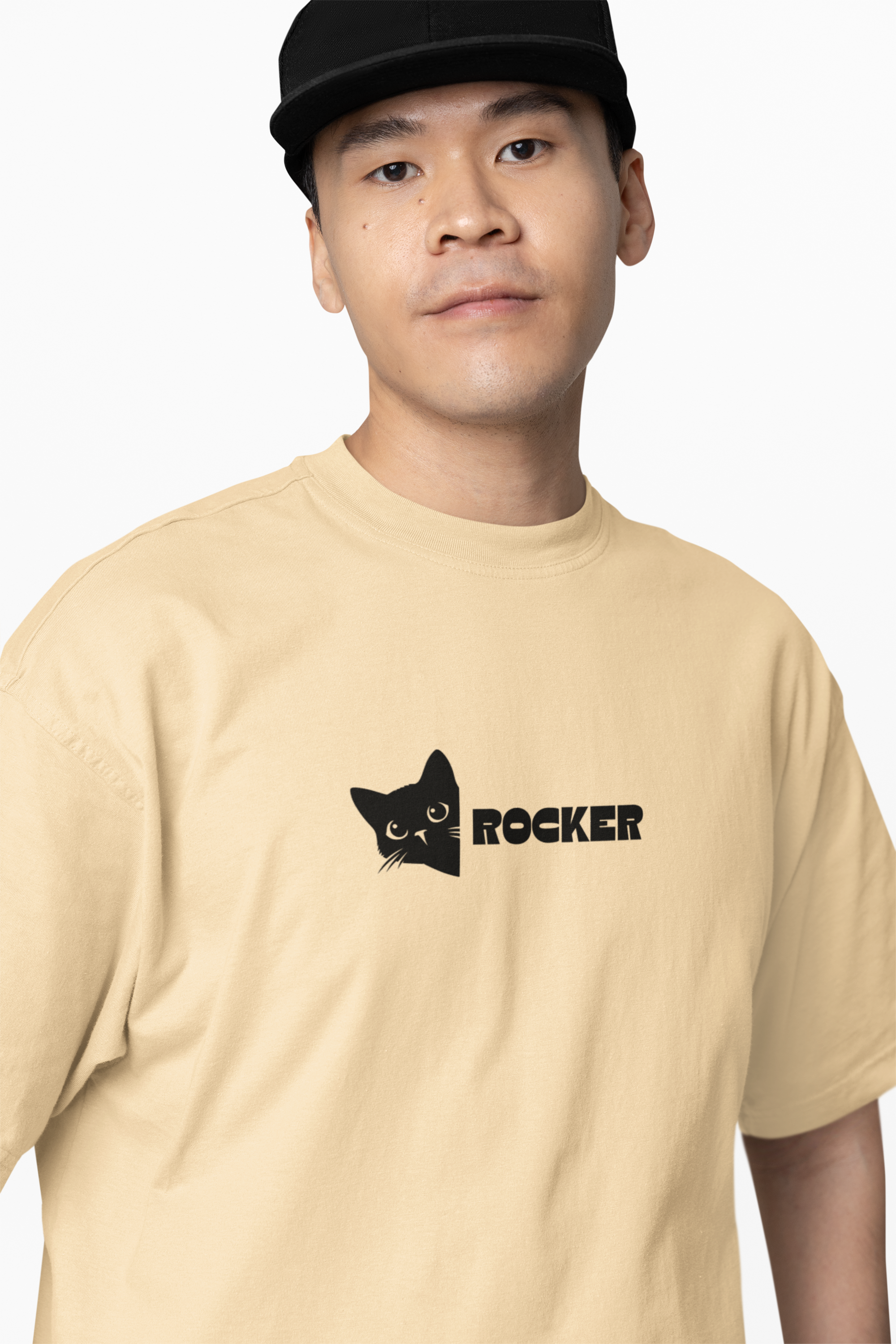 Rockstar Cat Oversized T-Shirt