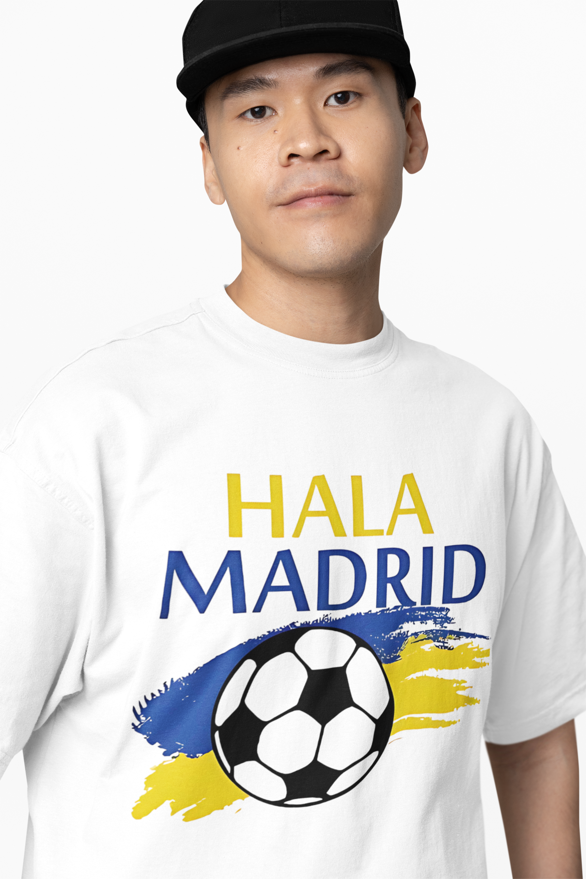Hala Madrid Word Art Oversized T-Shirt