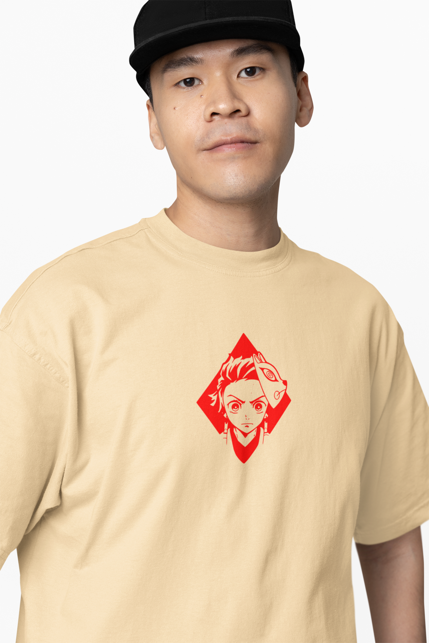 Tanjiro Kamado Oversized T-Shirts Anime Streetwear Tee
