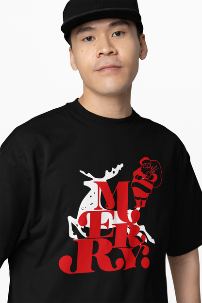 Merry Oversized T-Shirts for Comfy and Festive Style