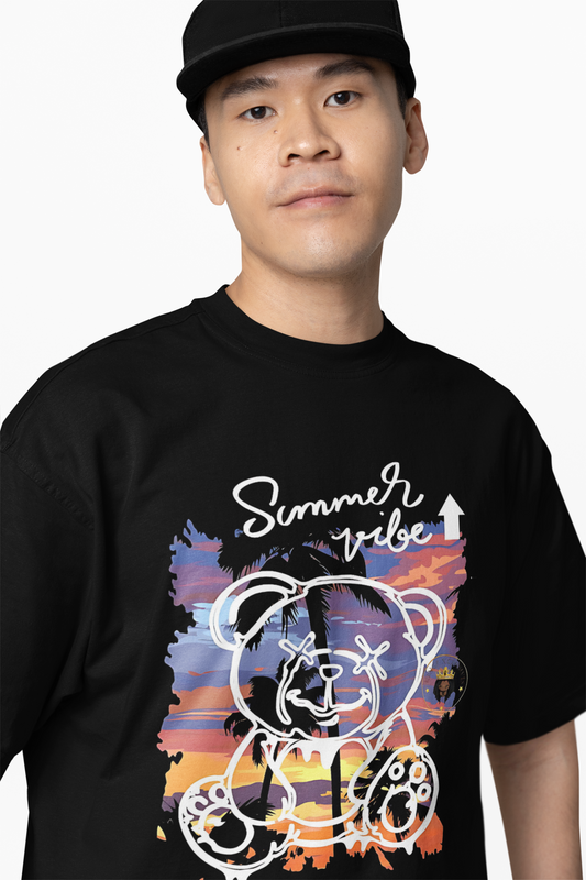 Summer Vibe Panda Oversized T-Shirt Streetwear Graphic Tee