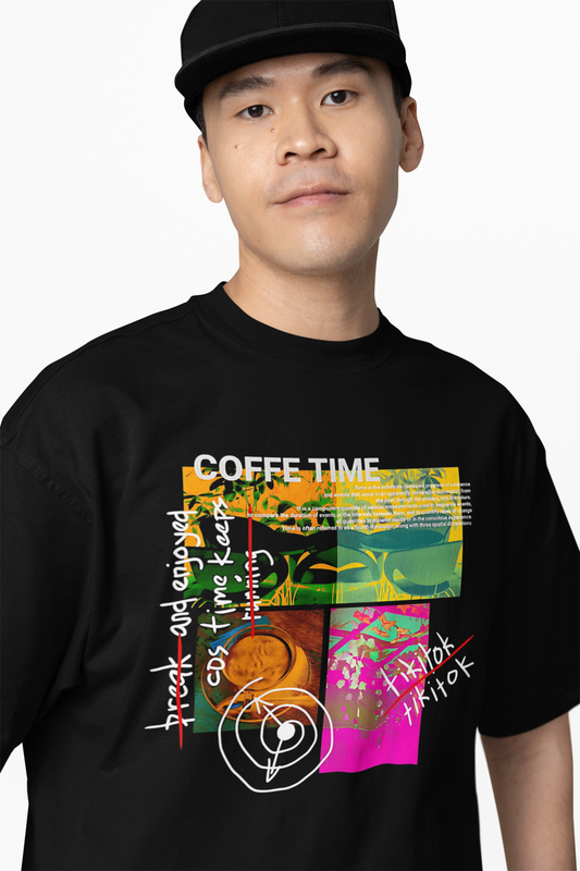 Coffee Time Oversized T-Shirts