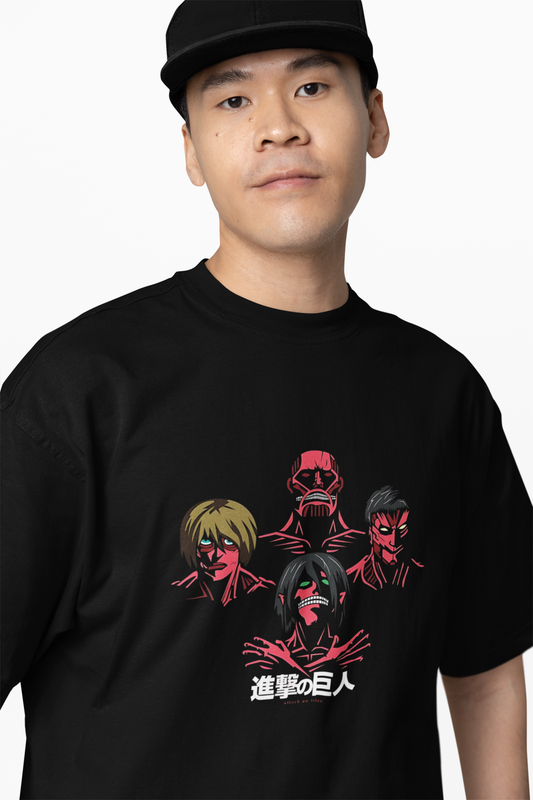 Characters Face Oversized T Shirts Stylish Casual Wear