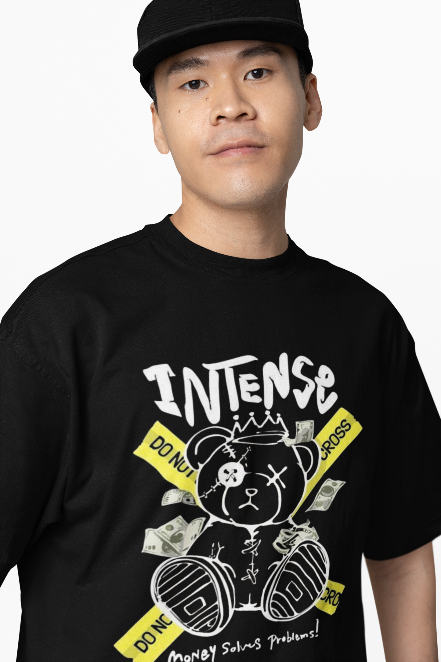 Oversized T-Shirt Intense Panda Graphic Streetwear Style Wear