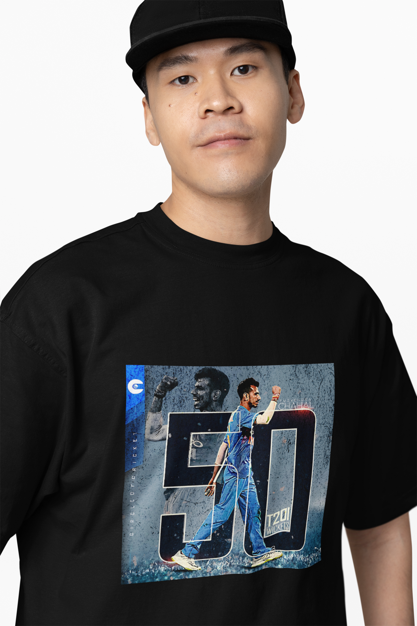 Chahal 50 Oversized T-Shirt Cricket Streetwear Style Tee