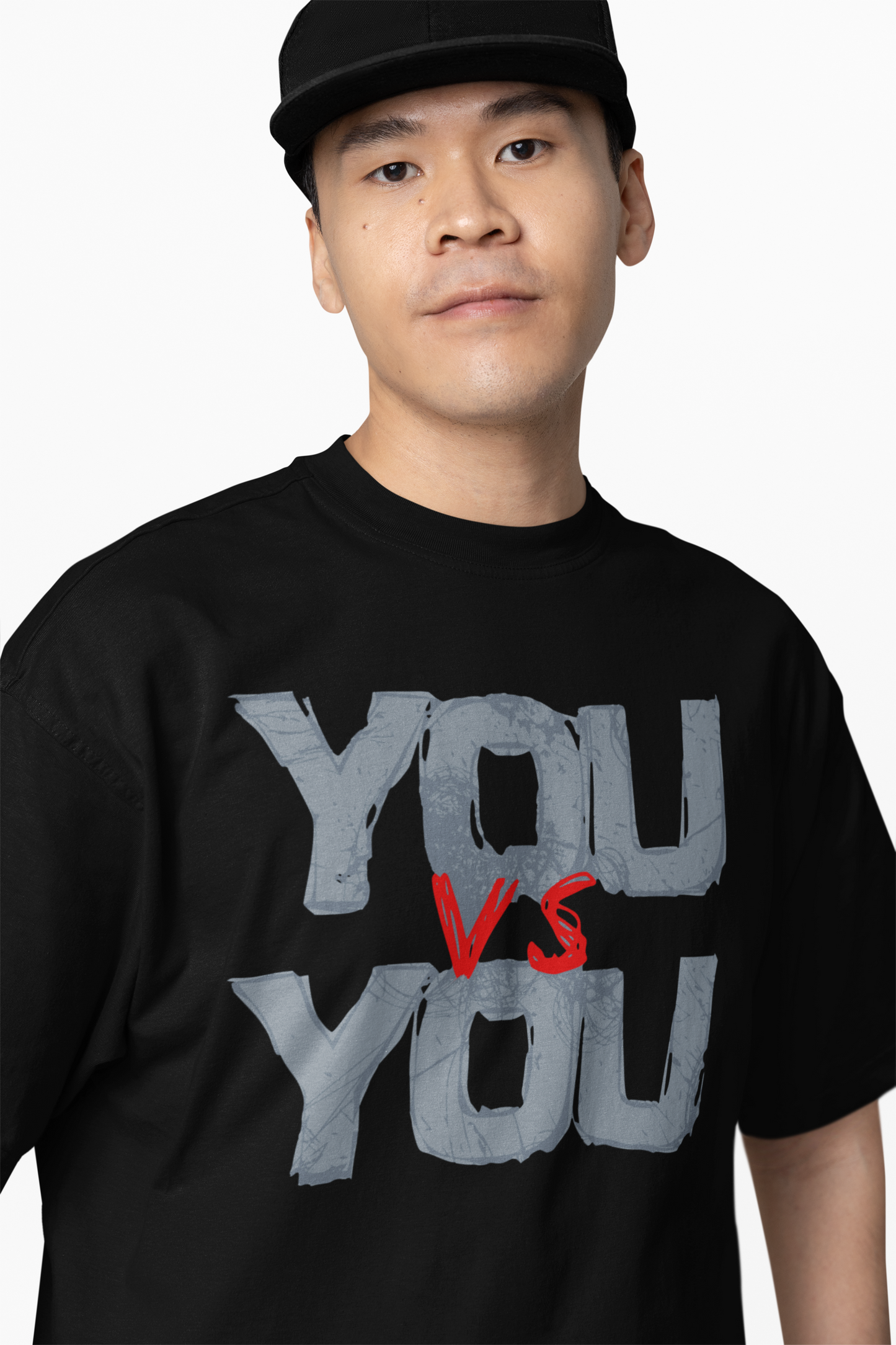 You Vs You Oversized T-Shirts Motivational Graphic Style