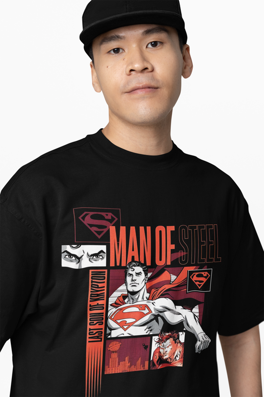 Superman Vintage Print Oversized T-Shirt