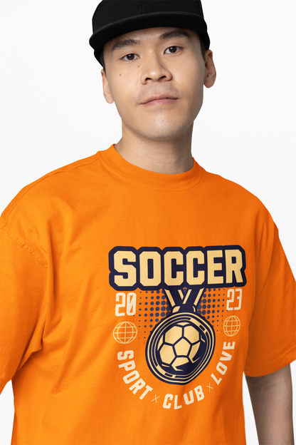 Soccer Club Oversized T-Shirt for Football Streetwear Style