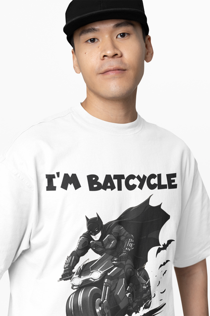 I'M Batcycle T-Shirt Oversized Fit with Bold Batcycle Design