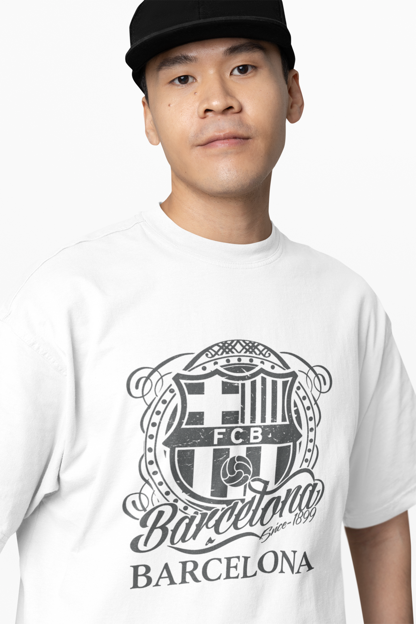 Team Barcelona Oversized T-Shirts for Football Fan Tees Fit