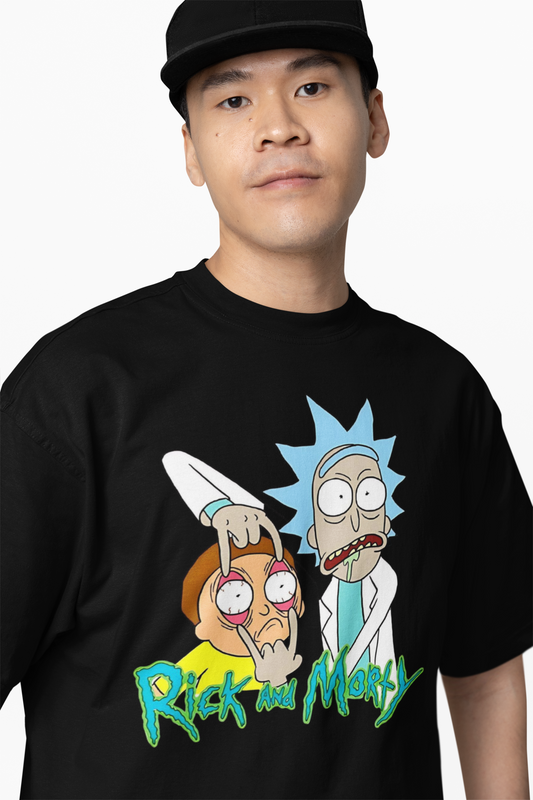 Rick Morty Oversized Unisex T-Shirts Graphic Streetwear Tees