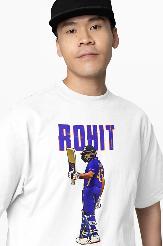 Rohit India Oversized T-Shirts for Cricket Fan Street Style