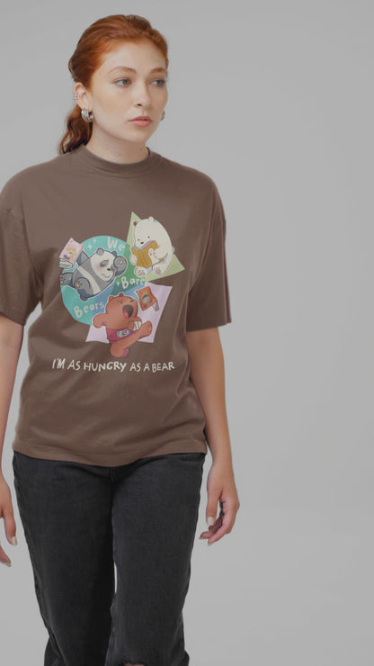 Hungry Bare Oversized T-Shirt Bold Streetwear Style