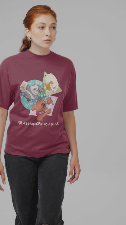 Hungry Bare Oversized T-Shirt Bold Streetwear Style